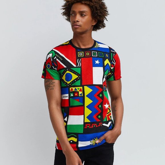 Reason Brand Hispanic Nation Flag Heritage Tee AOP Print South America L… - Picture 3 of 6